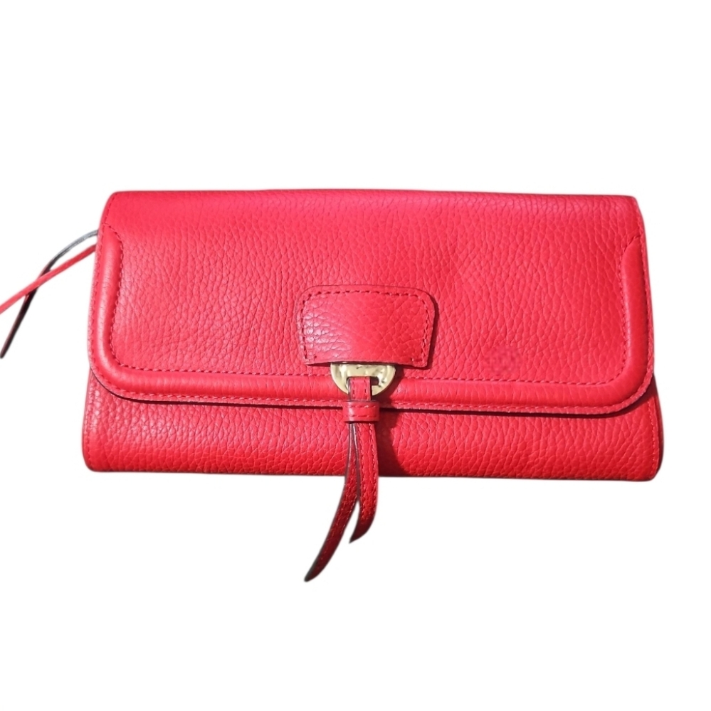 NWOT • ANNABEL INGALL | Collette Red Leather Clutch Bag / Wallet